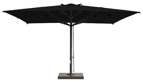 Slunečník SCOLARO Capri Dark 6 x 6 m, černá