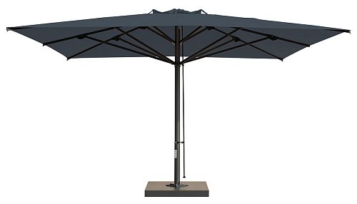 Slunečník SCOLARO Capri Dark 5 x 5 m tmavě šedá T9N bez volánu