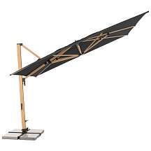 Doppler ALU WOOD XL 4x3 m - výkyvný zahradní slunečník s boční tyčí, antracit