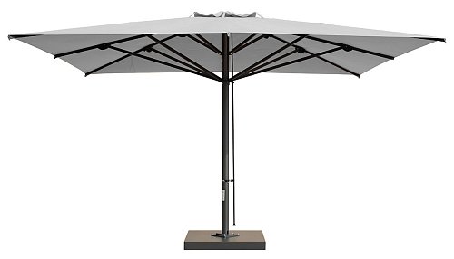 Slunečník SCOLARO Capri Dark 5 x 6 m bez volánu světle šedá T8N