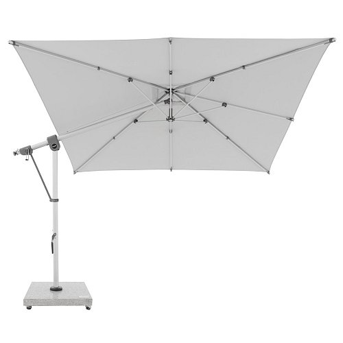 Slunečník DOPPLER Expert 3 x 3 m výkyvný s boční tyčí, světle šedý