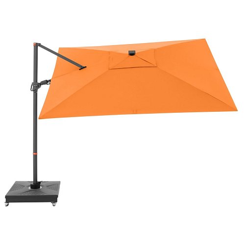 Doppler myZone 220 x 300 cm LED - výkyvný zahradní slunečník s boční tyčí oranžová