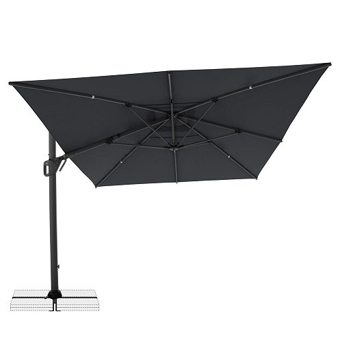 Doppler LIFE 300 x 400 cm – výkyvný zahradní slunečník s boční tyčí antracit