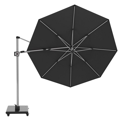 KNIRPS Hyperion 340 cm Prestige - luxusní výkyvný zahradní slunečník s boční tyčí černá