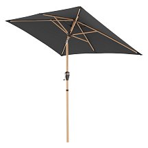 Doppler ALU WOOD 210 x 140 cm - slunečník s automatickým naklápěním, antracit