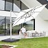 KNIRPS Pendel 320 x 320 cm - luxusní výkyvný zahradní slunečník s boční tyčí, foto bílého slunečníku