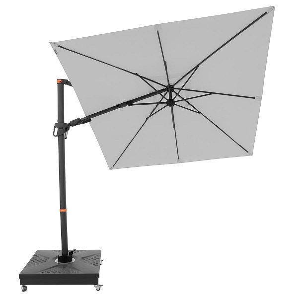 Doppler myZone 280 x 280 cm - výkyvný zahradní slunečník s boční tyčí, světle šedý