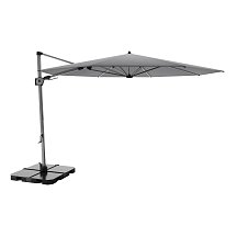 KNIRPS Hyperion 340 cm Prestige - luxusní výkyvný zahradní slunečník s boční tyčí, světle šedý