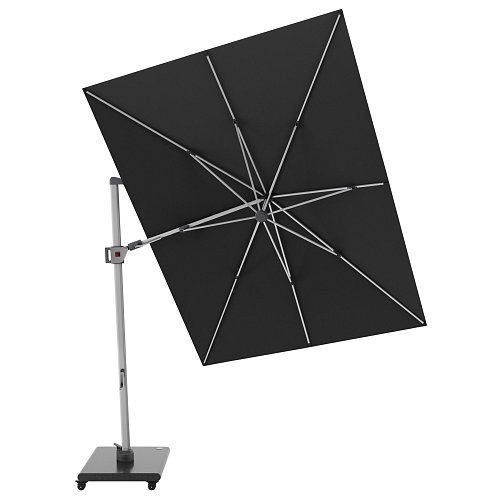 KNIRPS Hyperion 330 x 240 cm Prestige - luxusní výkyvný zahradní slunečník s boční tyčí černá