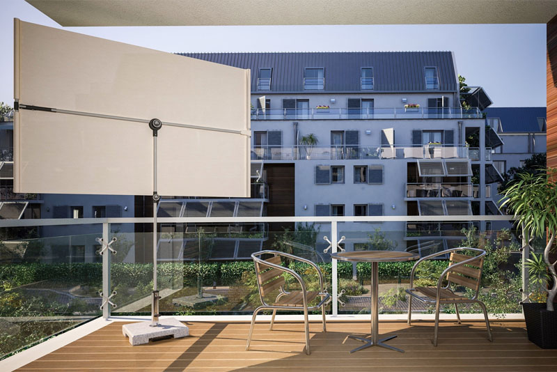 Slunečník na balkon: clona Doppler Active 180 x 130 cm